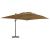 Umbrelă suspendată cu stâlp din aluminiu, taupe, 400x300 cm GartenMobel Dekor