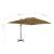 Umbrelă suspendată cu stâlp din aluminiu, taupe, 400x300 cm GartenMobel Dekor