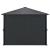 Pavilion cu perdea, negru, 3 x 3 m, aluminiu    GartenMobel Dekor