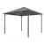 Pavilion cu perdea, negru, 3 x 3 m, aluminiu    GartenMobel Dekor