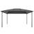 Pavilion cu acoperiș, negru, 4 x 3 x 2,6 m, aluminiu    GartenMobel Dekor