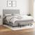 Pat continental cu saltea, gri deschis, 160x200 cm, textil GartenMobel Dekor