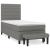 Pat box spring cu saltea, gri închis, 90x200 cm, textil GartenMobel Dekor