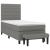 Pat box spring cu saltea, gri închis, 90x200 cm, textil GartenMobel Dekor