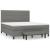 Pat box spring cu saltea, gri închis, 180x200 cm, textil GartenMobel Dekor