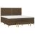 Pat box spring cu saltea, maro închis, 200x200 cm, textil GartenMobel Dekor