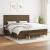 Pat box spring cu saltea, maro închis, 200x200 cm, textil GartenMobel Dekor