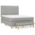 Pat box spring cu saltea, gri deschis, 140x190 cm, textil GartenMobel Dekor