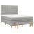 Pat box spring cu saltea, gri deschis, 140x190 cm, textil GartenMobel Dekor