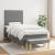 Pat box spring cu saltea, gri închis, 90x190 cm, textil GartenMobel Dekor