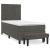 Pat box spring cu saltea, gri închis, 90x200 cm, catifea GartenMobel Dekor