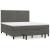 Pat box spring cu saltea, gri închis, 180x200 cm, catifea GartenMobel Dekor