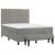 Pat box spring cu saltea, gri deschis, 140x200 cm, catifea GartenMobel Dekor