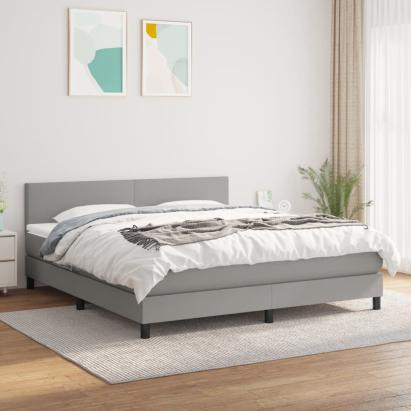Pat continental, gri deschis, 180x200 cm, material textil GartenMobel Dekor