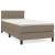 Pat box spring cu saltea, gri taupe, 90x200 cm, textil GartenMobel Dekor