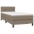 Pat box spring cu saltea, gri taupe, 90x200 cm, textil GartenMobel Dekor