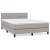 Pat box spring cu saltea, gri deschis, 140x190 cm, textil GartenMobel Dekor