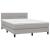 Pat box spring cu saltea, gri deschis, 140x190 cm, textil GartenMobel Dekor