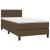 Pat box spring cu saltea, maro închis, 80x200 cm, textil GartenMobel Dekor