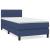 Pat box spring cu saltea, albastru, 90x200 cm, textil GartenMobel Dekor