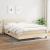 Pat continental cu saltea, crem, 140x200 cm, material textil GartenMobel Dekor