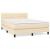 Pat continental cu saltea, crem, 140x200 cm, material textil GartenMobel Dekor