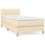 Pat box spring cu saltea, crem, 90x200 cm, textil GartenMobel Dekor