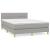 Pat box spring cu saltea, gri deschis, 140x190 cm, textil GartenMobel Dekor
