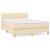 Pat box spring cu saltea, crem, 140x200 cm, textil GartenMobel Dekor