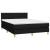 Pat box spring cu saltea, negru, 140x200 cm, textil GartenMobel Dekor