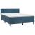 Pat box spring cu saltea, albastru închis, 140x190 cm, catifea GartenMobel Dekor