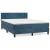 Pat box spring cu saltea, albastru închis, 140x190 cm, catifea GartenMobel Dekor