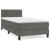 Pat box spring cu saltea, gri închis, 90x190 cm, catifea GartenMobel Dekor
