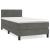 Pat box spring cu saltea, gri închis, 90x200 cm, catifea GartenMobel Dekor