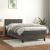 Pat box spring cu saltea, gri închis, 90x200 cm, catifea GartenMobel Dekor