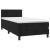 Pat box spring cu saltea, negru, 90x200 cm, catifea GartenMobel Dekor
