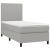 Pat box spring cu saltea, gri deschis, 90x190 cm, textil GartenMobel Dekor
