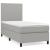 Pat box spring cu saltea, gri deschis, 90x190 cm, textil GartenMobel Dekor