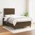Pat box spring cu saltea, maro închis, 120x200 cm, textil GartenMobel Dekor
