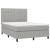 Pat box spring cu saltea, gri deschis, 140x190 cm, textil GartenMobel Dekor