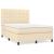 Pat continental cu saltea, crem, 140x200 cm, material textil GartenMobel Dekor