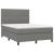 Pat box spring cu saltea, gri închis, 140x190 cm, textil GartenMobel Dekor