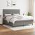 Pat box spring cu saltea, gri închis, 180x200 cm, textil GartenMobel Dekor