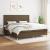 Pat box spring cu saltea, maro închis, 200x200 cm, textil GartenMobel Dekor