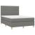 Pat box spring cu saltea, gri închis, 140x190 cm, textil GartenMobel Dekor