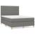 Pat box spring cu saltea, gri închis, 140x190 cm, textil GartenMobel Dekor