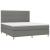 Pat box spring cu saltea, gri închis, 180x200 cm, textil GartenMobel Dekor
