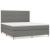 Pat box spring cu saltea, gri închis, 180x200 cm, textil GartenMobel Dekor