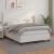 Pat box spring cu saltea, alb, 140x190 cm, piele ecologică GartenMobel Dekor