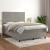 Pat box spring cu saltea, gri deschis, 140x190 cm, catifea GartenMobel Dekor